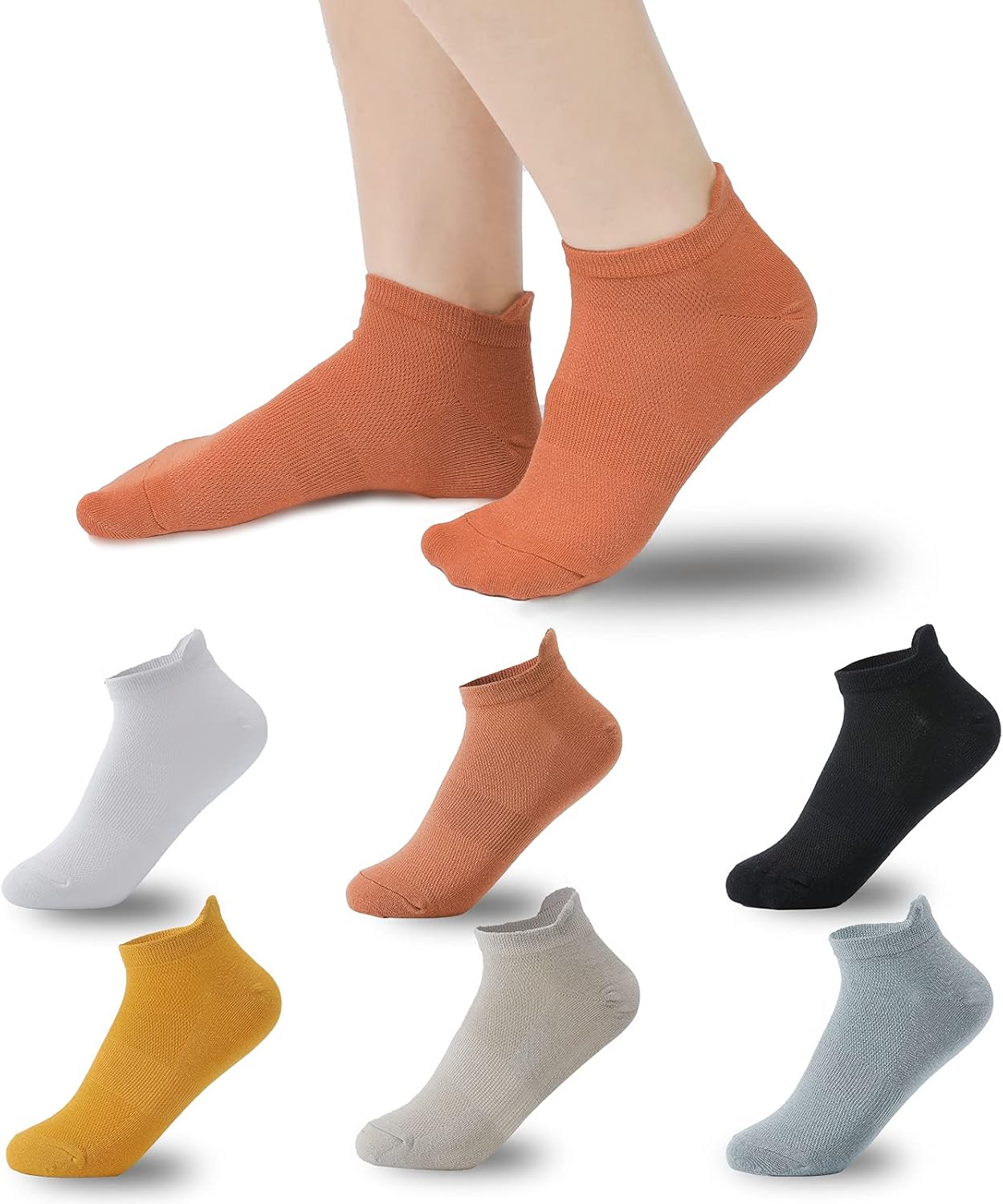 Socks for Women - 6 Pairs, Ankle Socks, Athletic Running Socks, Cushioned Breathable Socks, Low Cut Socks with Heel Tab, No Show Socks - Colorful at  Women’s Clothing store