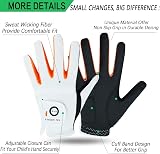 FINGER TEN Kids Golf Gloves All Weather Left Right Hand Small White Black view 2
