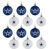 FOCO NFL Team Logo 12-Pack Ball Hanging Tree Holiday Ornament Set