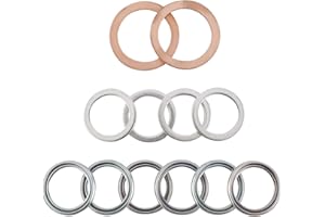 NovelBee 12pcs Transfer and Differential Fill Drain Plug Gaskets Compatible with Toyota Lexus 4Runner Land Cruiser Tundra Tac