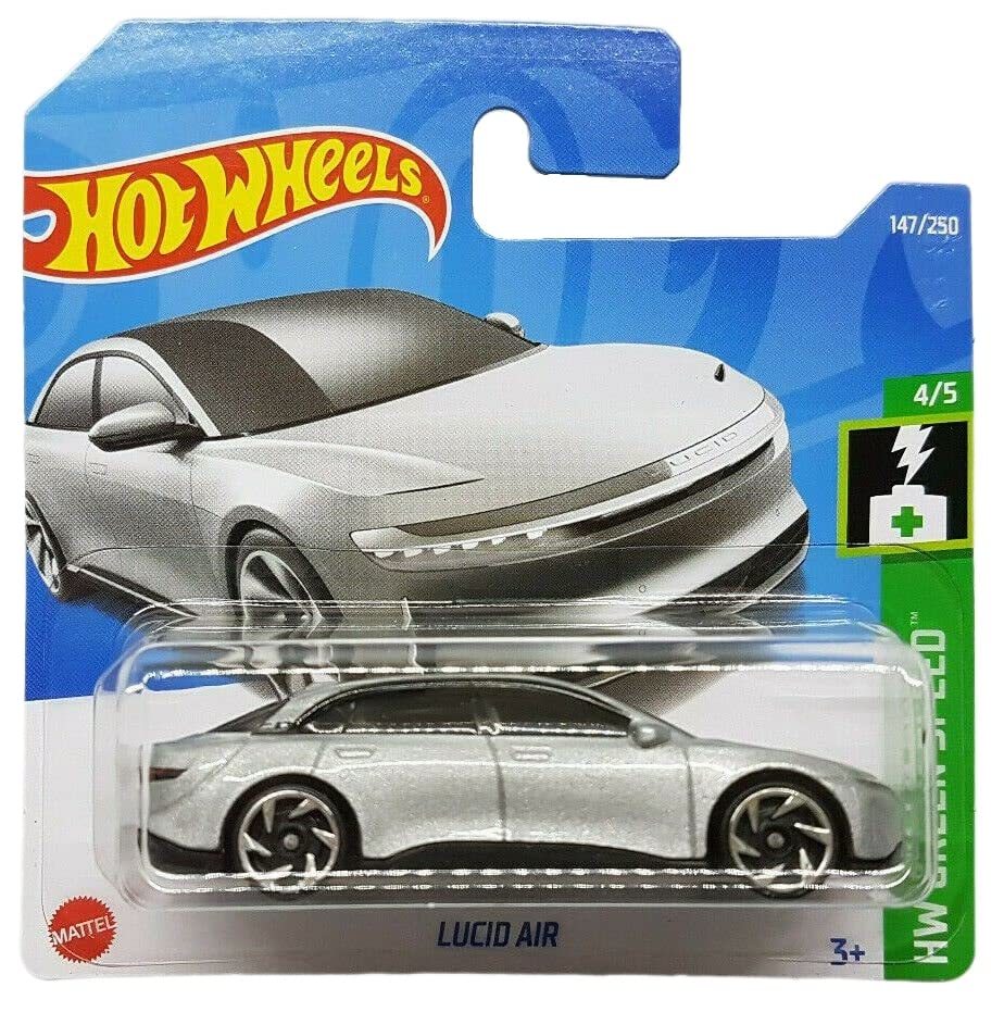 Hot Wheels - Lucid Air - HW Green Speed 4/5 - HCT24 - Short Card - Silver Metallic - Mattel 2022