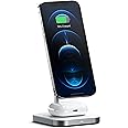 Satechi Aluminum 2-in-1 Magnetic Wireless Charging Stand – Compatible with iPhone 16 Pro Max/16 Pro/16/16 Plus, iPhone 15 Pro Max/15 Pro/15/15 Plus, AirPods Pro 2/1, AirPods Gen 3/2