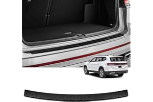 Hugeek Rear Bumper Protector for Volkswagan VW 2018-2024 2025 Atlas Car Accessories (Not Fit Atlas Cross Sport) ABS Plastic Material Matte Black Resistant Trunk Door Entry Guards