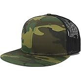 Armycrew Oversize XXL Blank Camouflage Flatbill Mesh Snapback Cap