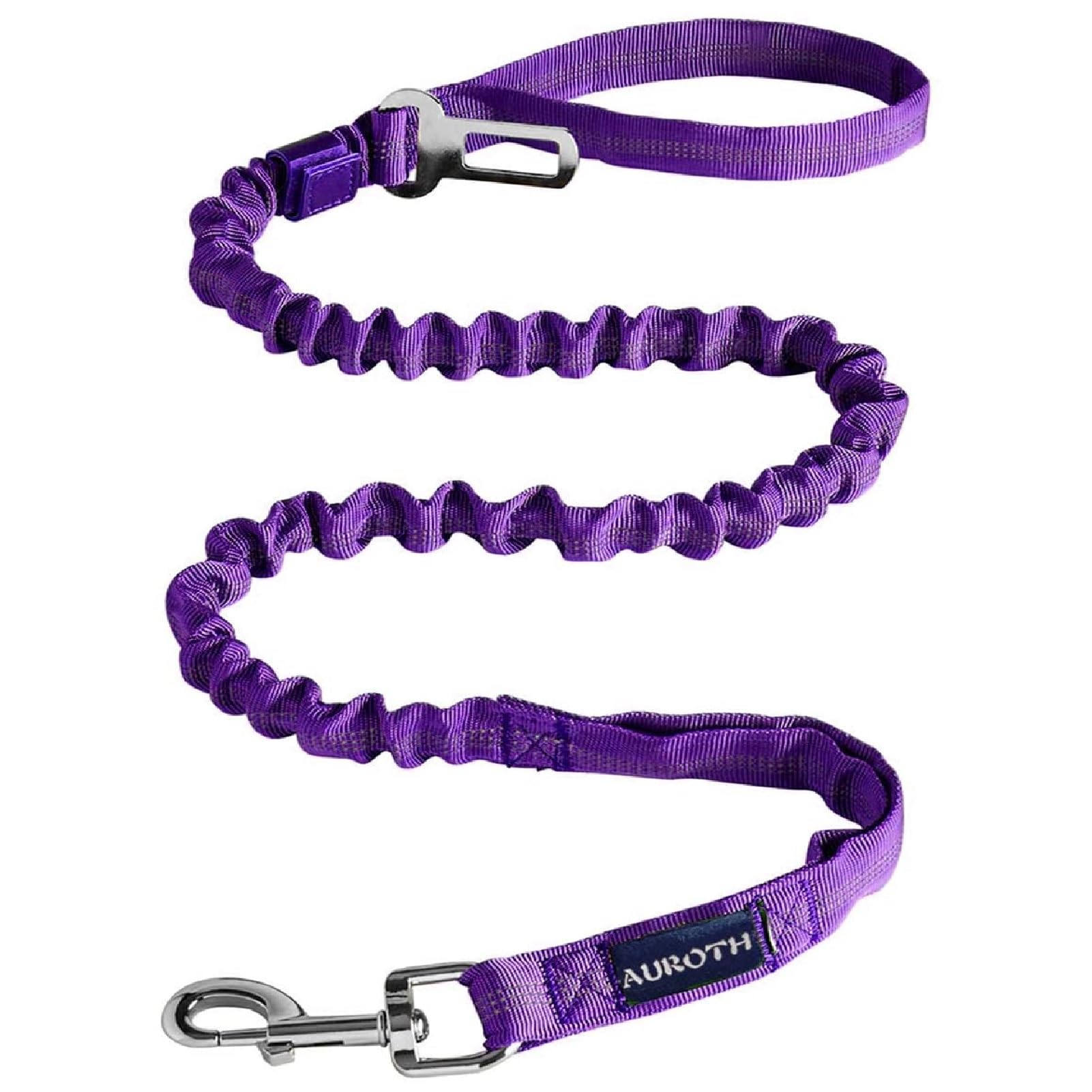 Photo 1 of AUROTH Heavy Duty Bungee Dog Leash for Medium Large Breed Dogs, No Pull for Shock Absorption with Car Seat Belt, 2 Padded Handles 4.5FT 6FT Training Dog Leash