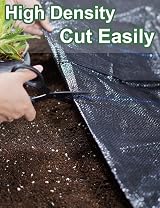 WOHOHOHO Heavy Duty Landscape Weed Control Fabric 3.3ft x 33ft 1m x 10m view 8