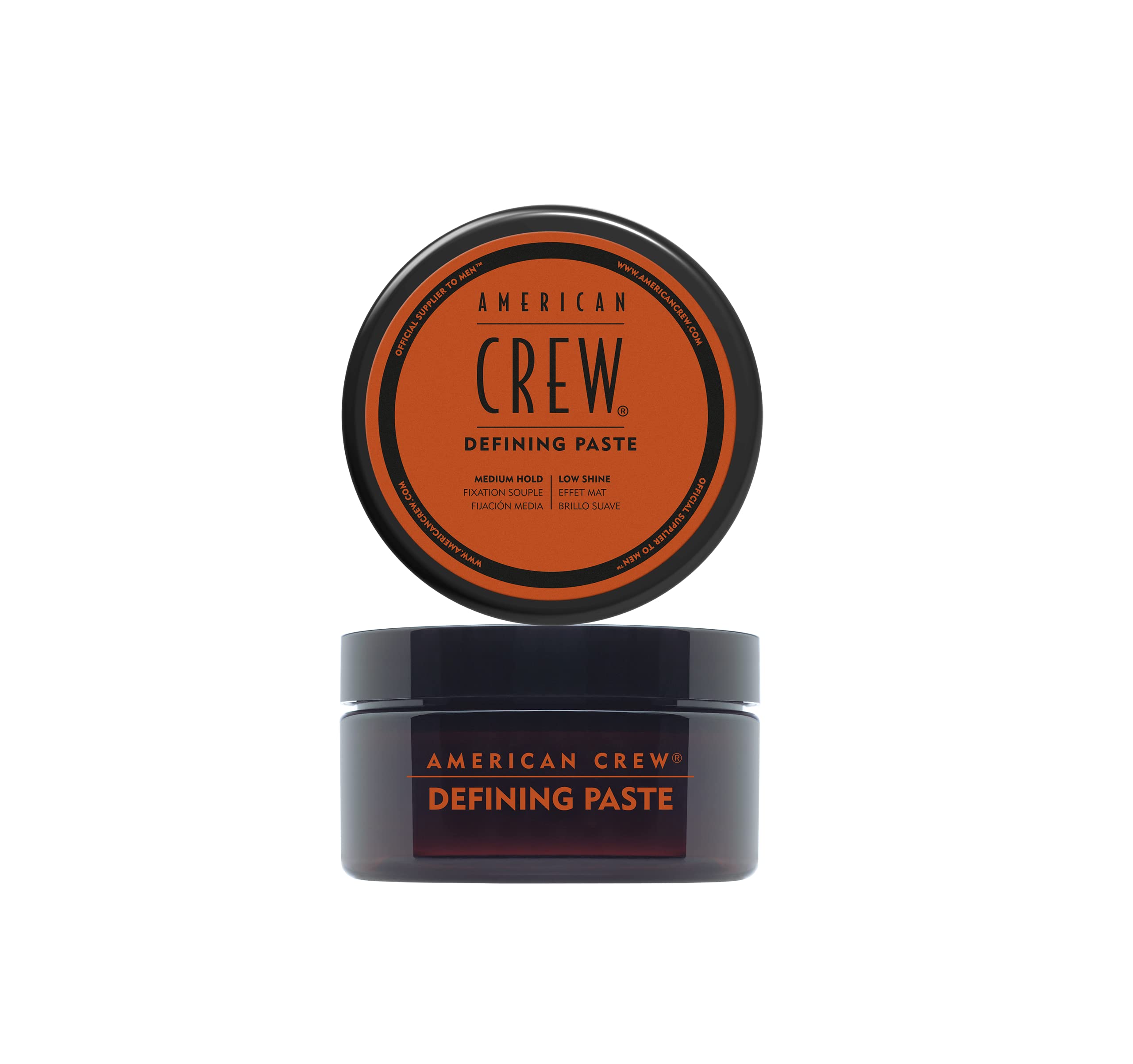 American Crew Defining Paste with Medium Hold and Low Shine, Gifts for Men, for Thickening and Texture, Matte Finish, Hair Styling Wax for Men - 85 g