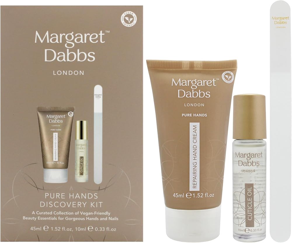 Margaret Dabbs PURE Hands Discovery Gift Set 45ml Hand Cream 10ml Cuticle Oil