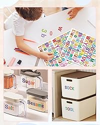 Uniclife 10 Sheets Letter Stickers, 1260 Pcs