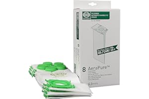 SEBO Official Automatic X, Essential G, and Mechanical AeraPure Vacuum Bags, 8 Pack - Green Box Only Compatible With X4, X5, 