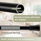 Venwemong Telescopic Curtain Rod 185-250 cm No Drill Black view 4
