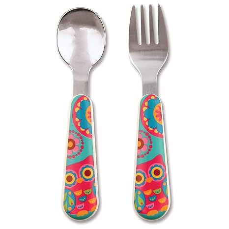 Stephen Joseph Silverware - Owl (Multi Color)