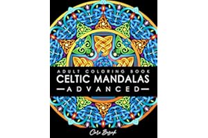 Celtic Mandalas - Advanced - adult coloring book: 50 pages of detailed Celtic designs to color, 8.5"x11" (Coloring Books by Cari Buziak / AonCelticArt)