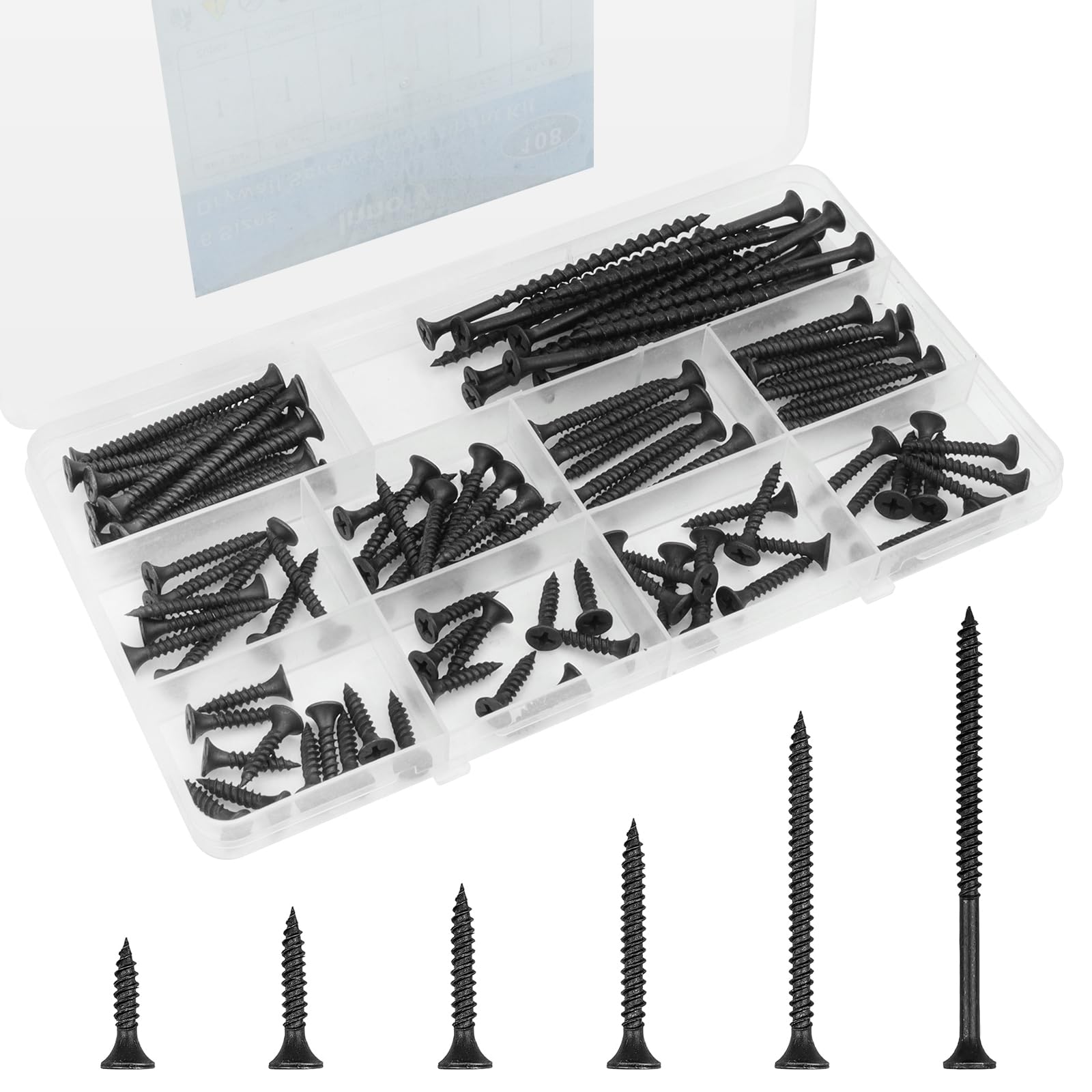 Concrete Screws With Drill Bit 200PCS Concrete Screws Assortment Kit ...
