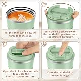 KETIEE Travel Mug 380ml Insulated Leakproof Stainless Steel Ice Green view 6