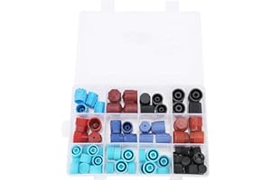 Air Conditioning System Seal Kit, Air Conditioning Valve Core Replacement A/C System Repairing Accessory for Car 77pcs