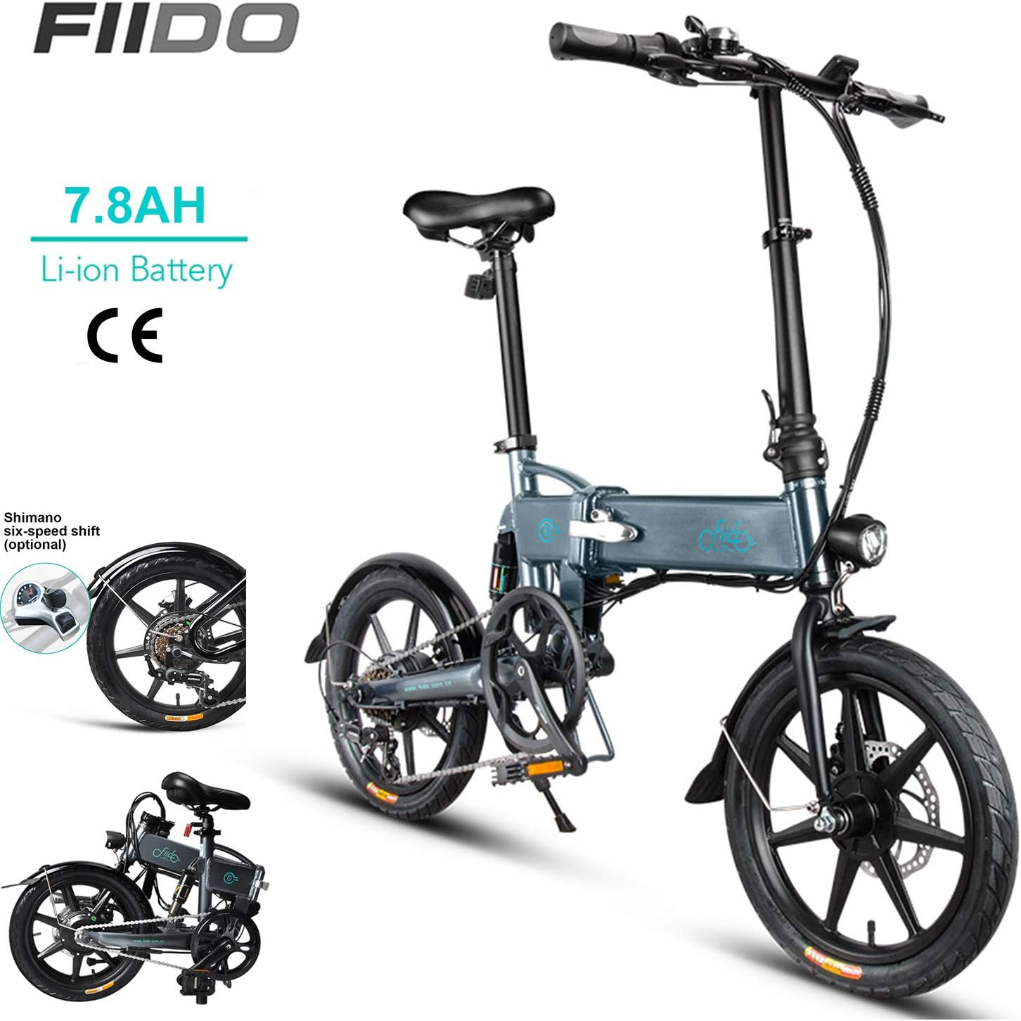DAPHOME FIIDO Ebike, Foldable Electric Bike, D2 Shifting Version Folding Moped Electric Bike E-bike