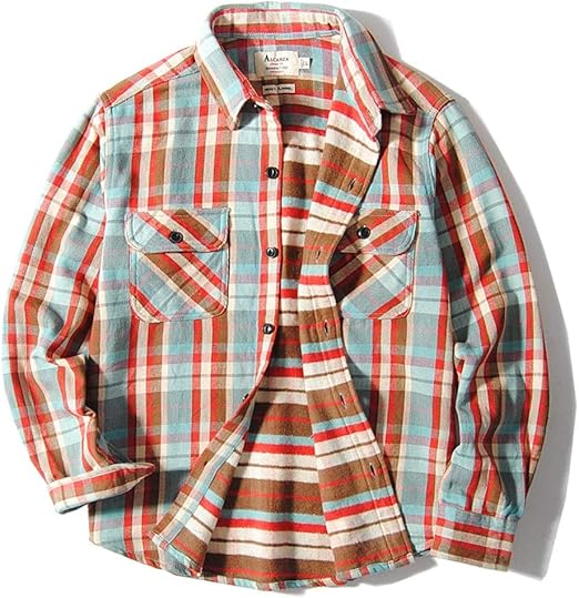 Amazon リ エーピー Re Ap ヘビーウェイト フランネルシャツ チェックシャツ 長袖 裏起毛 メンズ インディアコットン シャツ 通販