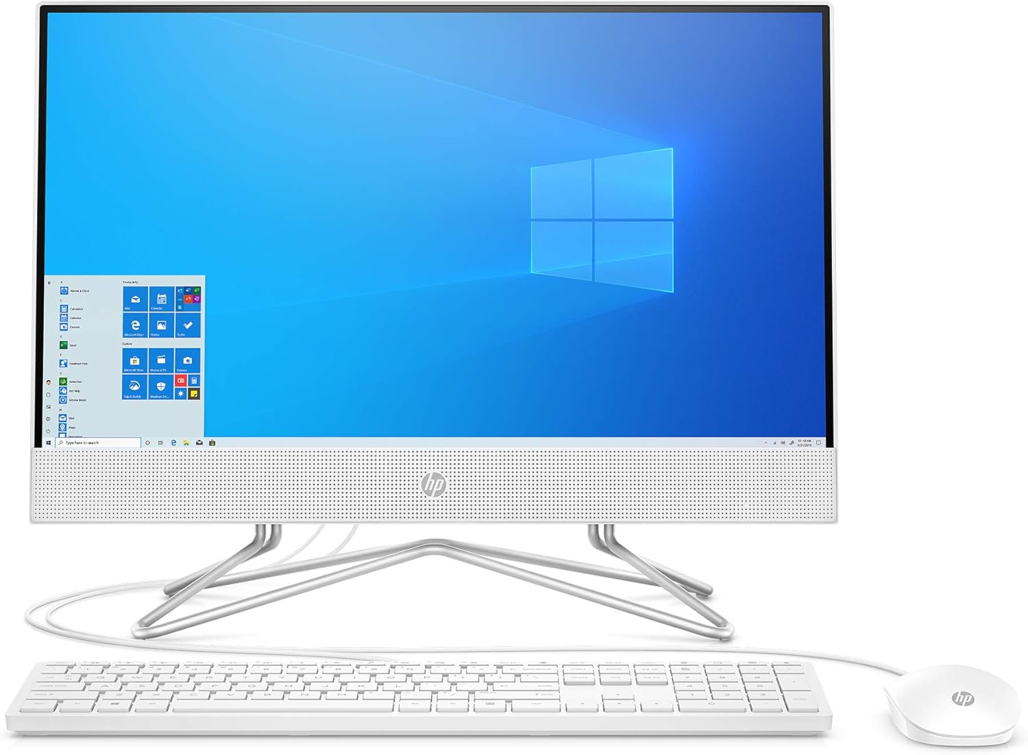 HP 22inch AllinOne Desktop Computer, AMD Athlon Silver 3050U Processor, 4 GB RAM