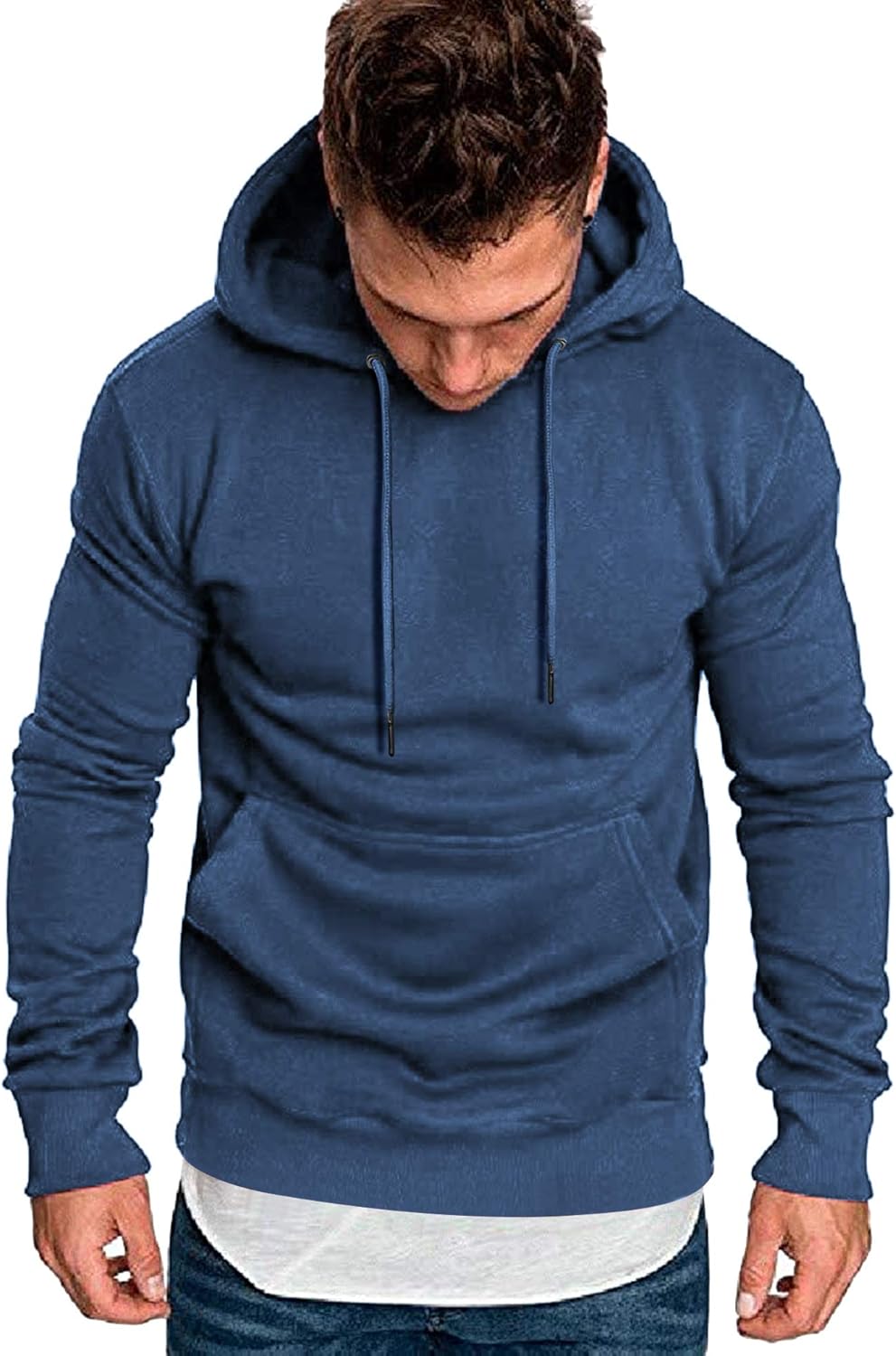 COOFANDY Men's Hoodies Sweatshirts Cotton Fleece Lightweight Long Sleeves Athletic Pullovers: Clothing