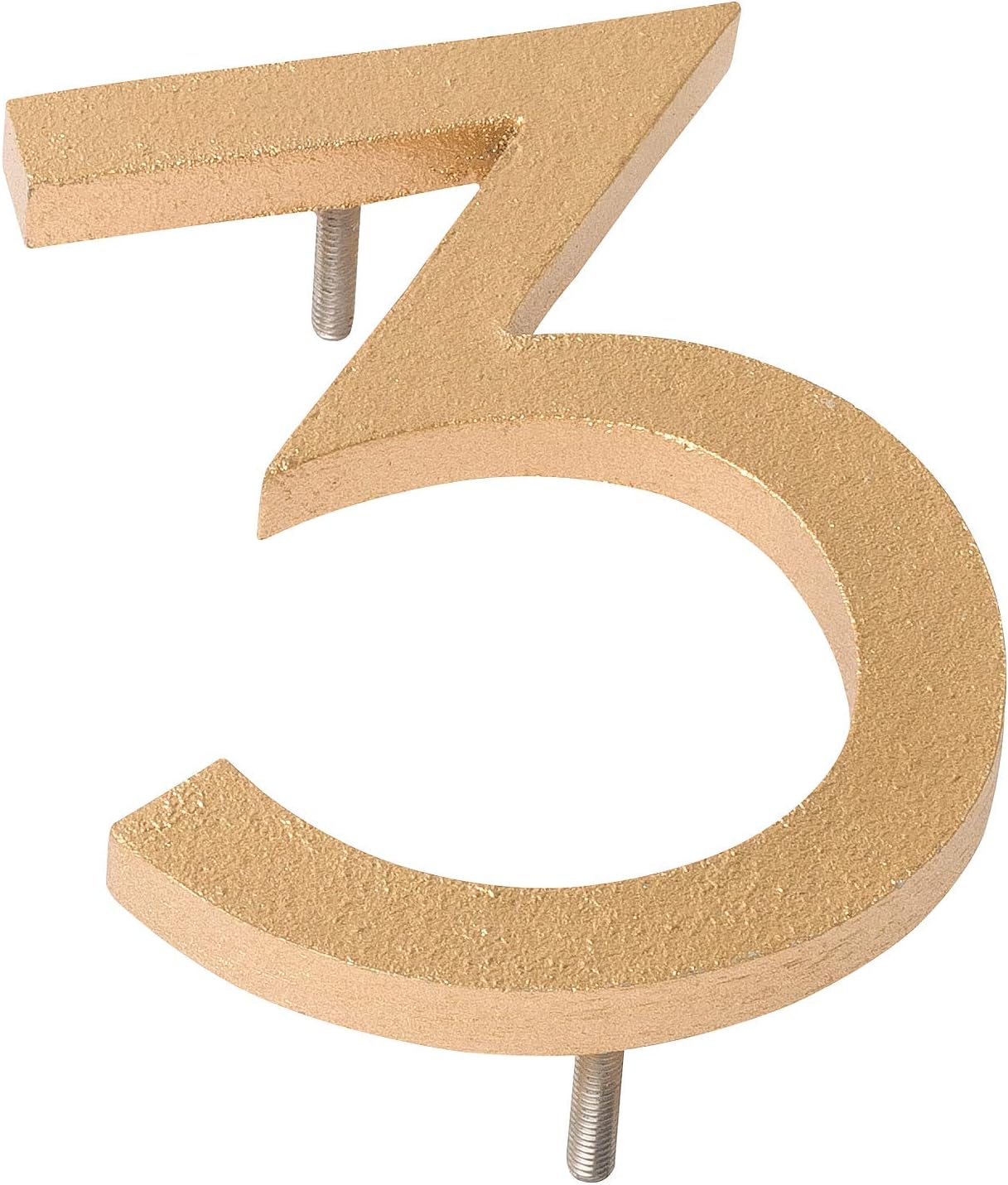 Address Signs - Montague Metal Products MHN-10-F-GD1-3 Solid Aluminum Modern Floating Address House Numbers, 10