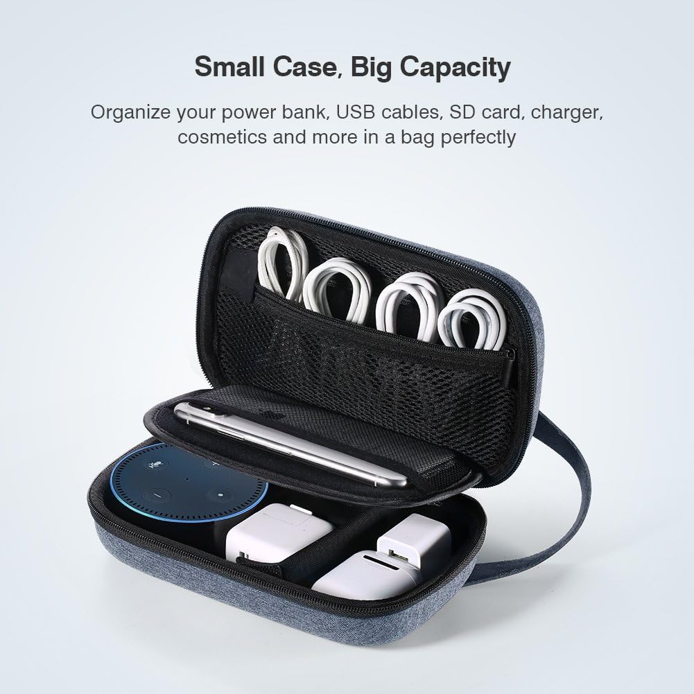 UGREEN Travel Accessories Bag, Portable Cable Organiser Travel Electronics Organiser Small Gadget Cable Bag Pouch - Image 4