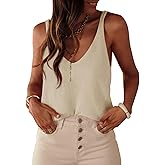 Tankaneo Womens Knit Sweater Tank Tops Casual Summer V Neck Loose Fit Sleeveless Camisole Shirts