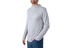Free Fly Men's Lightweight Hoodie - UPF 20+ Sun Protection Moisture Wicking, Breathable Bamboo Viscose Outdoor Shirt for Men
