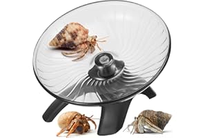 Poen Hermit Crabs Wheel Toy, Silent Hamster Running Wheel Toys, Tank Accessories, Small Animals Cage Accessory for Hermit Crab Hamster Dwarf Rat Exercise(4.13 x 2.95 x 3.34 Inch)