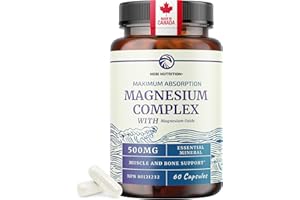 Magnesium Citrate Complex | 500MG | High Absorption Formula | Calm, Relaxation & Digestion Support Supplement with Elemental 