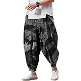 domirica Relax Wide Leg Pants Hippy Boho Pants Men Hip Hop Street Casual Sports Trousers for Men Plus Size 2025 Baggy