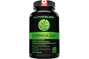 Nutratology® Organic Moringa Leaf Capsules | 1200MG Per Serving | Canadian-Made | Provides Powerful Antioxidants - Protects A