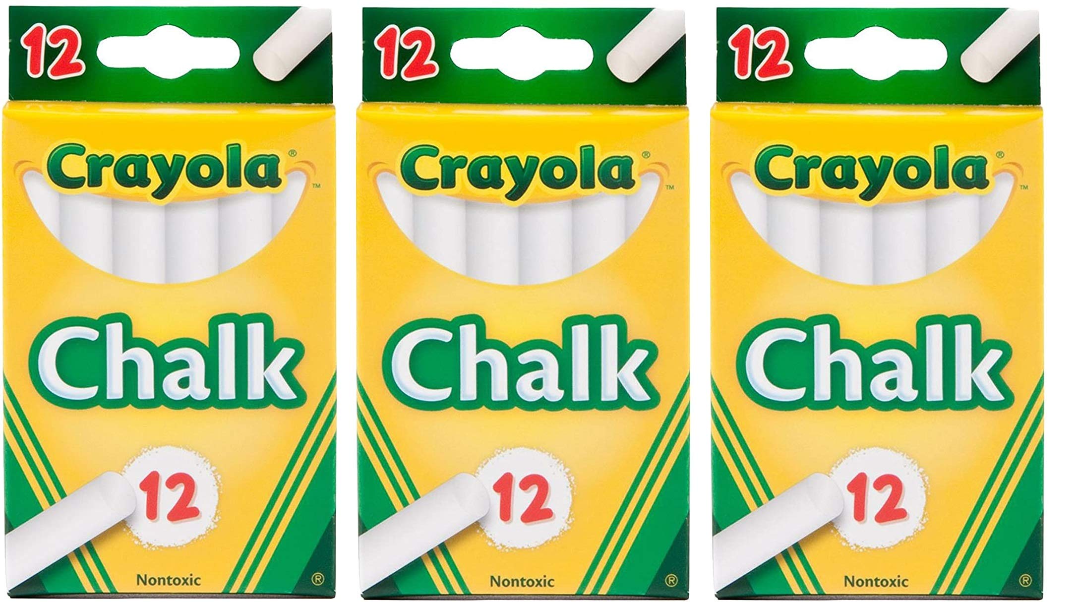Photo 1 of Crayola White Chalk 12 Ea (Pack Of 3)