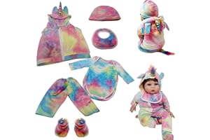 FEAYEA Reborn Dolls Baby Clothes Unicorn Outfits for 18"- 22" Reborn Doll Girl&Boy Baby Clothing Baby Sets