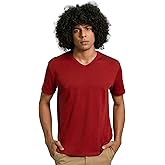 ayaecofashion Men's Organic Pima Cotton V-Neck T-Shirt | Maroon/M