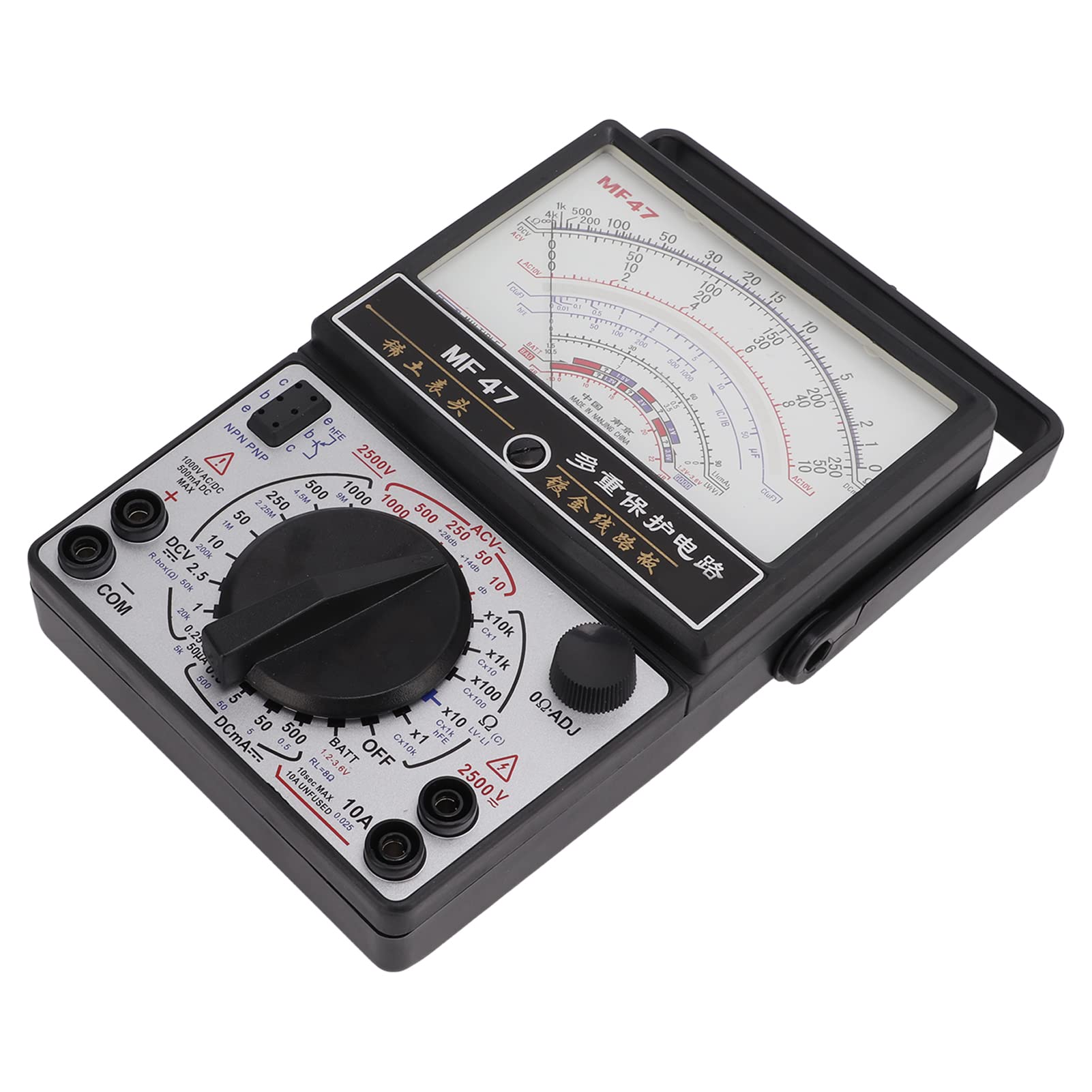 Analog Voltmeter, Pointer Type Internal Magnetic Analog Multimeter with Test Lead for Household for Factory Electrical