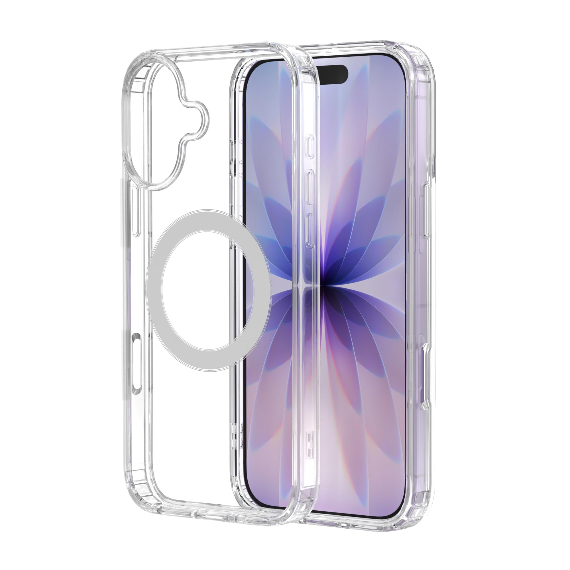 Photo 1 of amCase Clear Case for iPhone 17 (6.3") | Camera Control Cutout | Compatible with MagSafe Accessories | Drop Protection | Ultra-Strong Magnetic | Support Wireless Charging