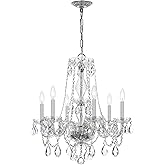 Crystorama Traditional Crystal 6 Light Crystal Polished Chrome Chandelier