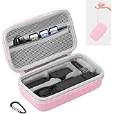 BRDRC Osmo Pocket 3 Case, For Xtra Muse Portable Carrying Bag Protective Hard Storage Bag for DJI Osmo Pocket 3 Creator Combo/Xtra Muse Camera Accessories with Wrist and Carabiner (Pink)