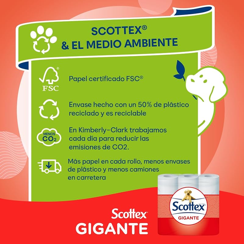 Papel higiênico seco gigante Scottex 18 rolos