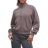 G4Free Smoofit Modal Soft Women's Zip Up Jackets Loose Fit Mock Neck Casual Tops with Pockets