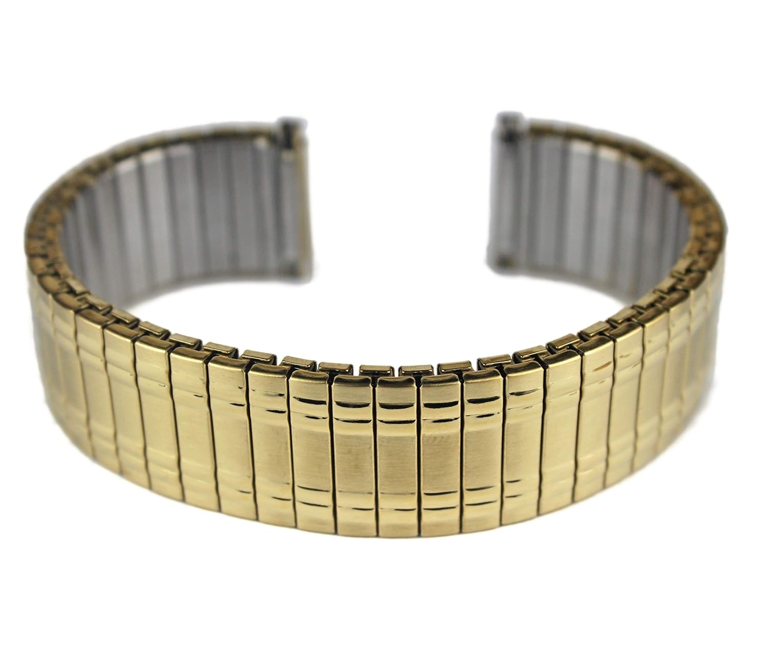 Gold Expanding Stretch Watch Strap Bracelet Metal Stainless Steel