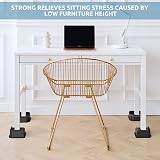 USION Bed Risers 6 Inch Heavy Duty L Shaped Up to 5000-6000 Lbs 4pcs Black view 6