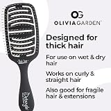 Olivia Garden iDetangle Hairbrush for Thick Hair Wet Dry Painless Detangler view 3