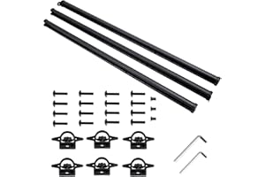 BOMLING Trail Rail System Compatible with 2020-2023 Gladiator Truck Bed Rail Tie Down Replace# 82215956,Bed Cargo Rail/Bed Cleat/Screw/Bolt Included