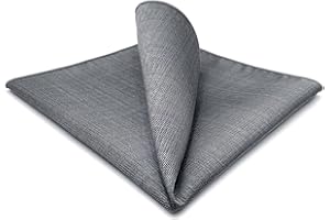 S&W SHLAX&WING Mens Pocket Square Solid Color Plain Blue Red Grey Large for Suit