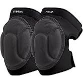 JYBTAA Men/Women Knee Pads For Cleaning, Work, Mechanic, Floors,With Soft Foam Kneepads Perfect For Kneeling for Gardening and Housework,Painter,Housekeeping,Weeding/Planting,Photographe.Black L (1 Pair)
