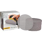 Mirka Abranet 6 Inch 80 Grit Mesh Sanding Discs, Hook and Loop, 50 Pack | Sandpaper Pads for Random Orbital Sanders, Designed for Dust-Free Sanding on Wood, Drywall, Paint, Metal, Plaster and Filler