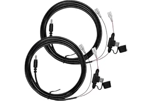 2 Pcs 4.0x1.7mm Chew-Resistant Trail Camera Power Cables Include 2Amp Fuse, for Tactacam Reveal X XB SK, Wise Eye,Covert Came