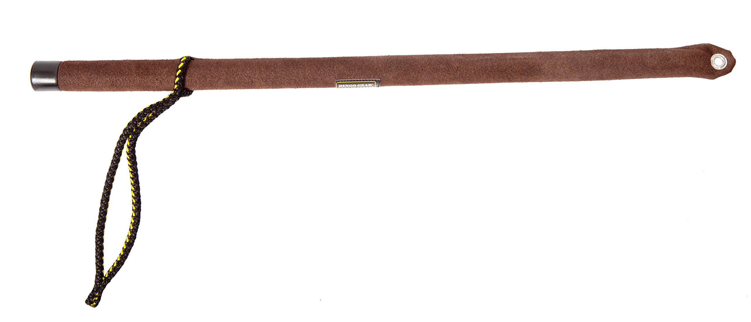 DINGO GEAR Dog Training Stick For Obedience Training, Brown Suede, Upgrade to Shooting Whip for Courage Test, Handmade S02623